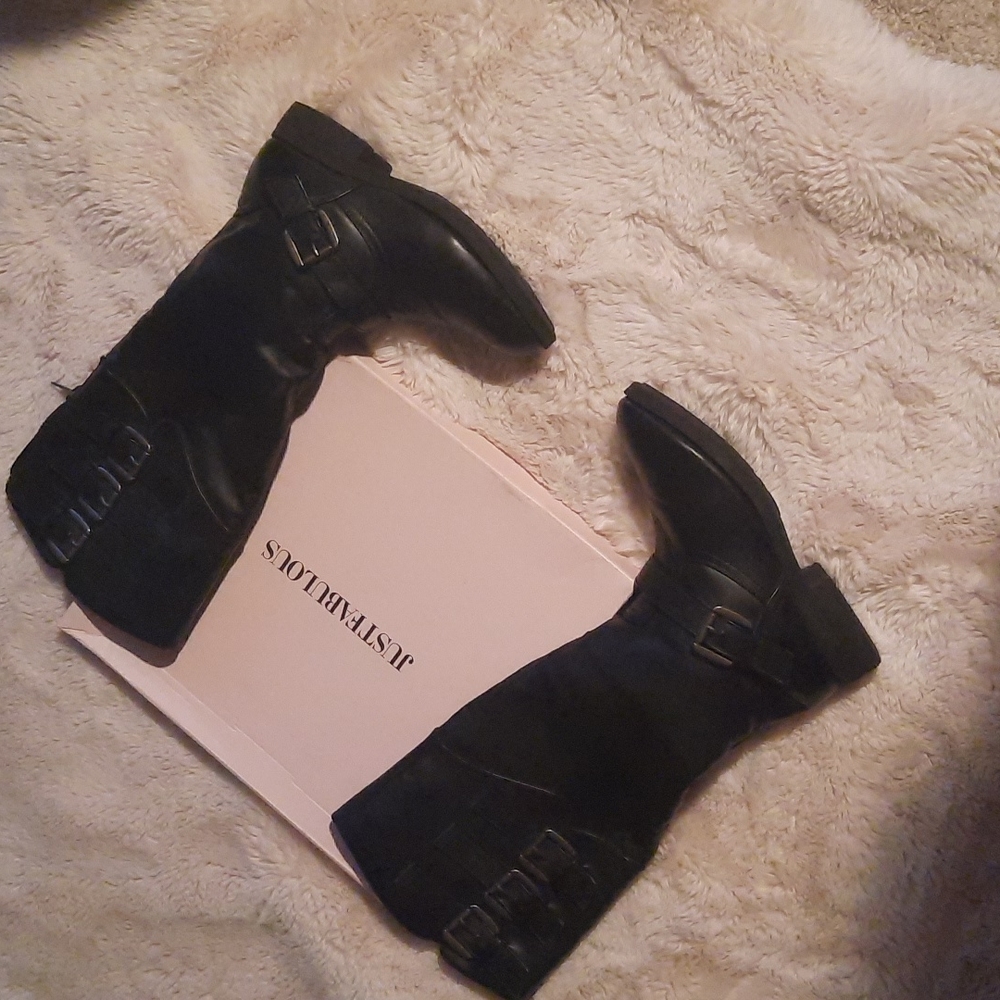Justfab hellene boots size 9